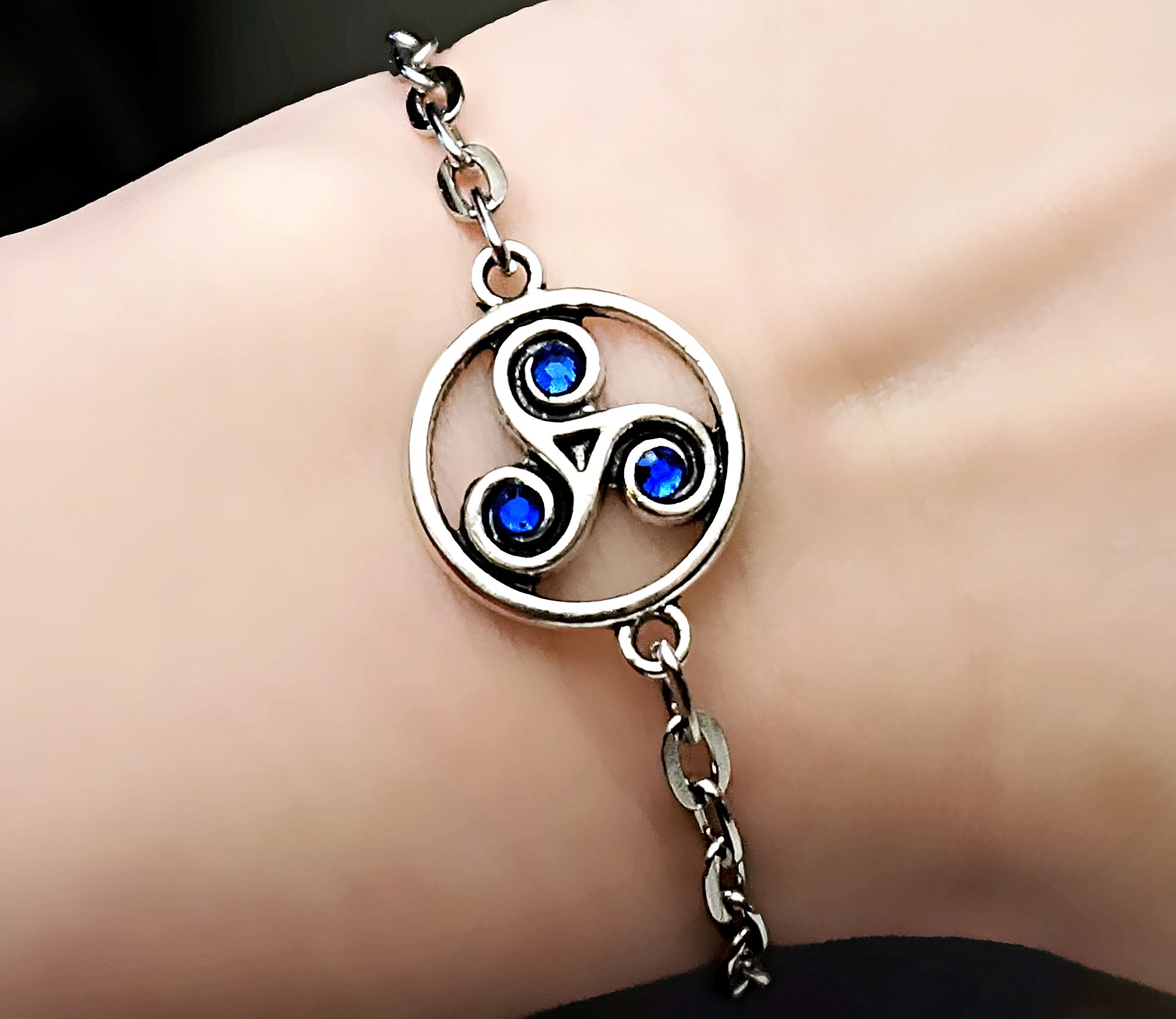 Bdsm Jewelry Triskelion Chain Bracelet Steampunk Bdsm