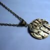 Gold steampunk necklace jewelry