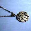 Gold steampunk necklace jewelry