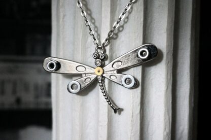 steampunk jewelry pendant dragonfly