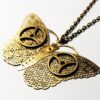 Steampunk pendant necklace butterfly