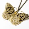 Steampunk pendant necklace butterfly