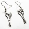 steampunk bdsm earrings scissors