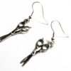 steampunk bdsm earrings scissors