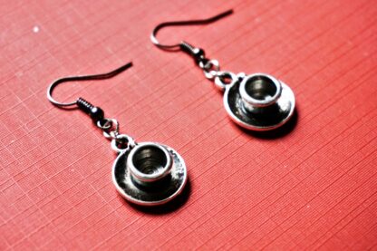 steampunk bdsm tea cup earrings