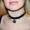Steampunk bdsm submissive slave leather collar