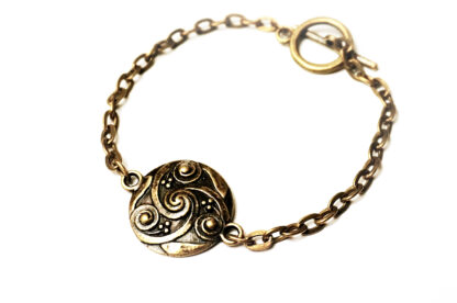 BDSM symbol triskele metal chain bracelet