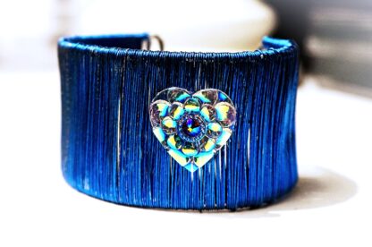 Steampunk jewelry bracelet hippie psychedelic heart