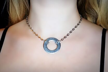 Steampunk BDSM jewelry submissive collar brutal necklace