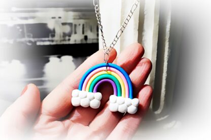 Hippie hippies clothing rainbow necklace