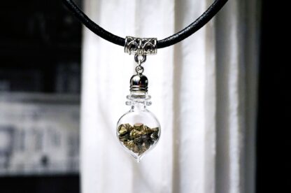 Steampunk BDSM submissive collar bottle necklace pendant