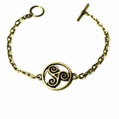 Steampunk BDSM jewelry triskele bracelet