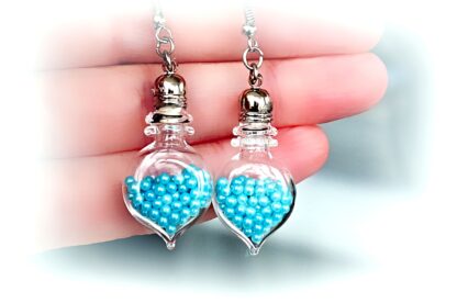 Psychedelic jewelry bottle earrings hippie