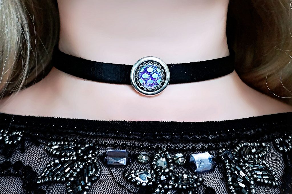 Steampunk Bdsm Jewelry Submissive Day Collar Psychedelic Necklace Rave Outfit Dominant Slave