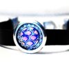 Leather bracelet cuff hippie clothing psychedelic