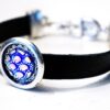 Leather bracelet cuff hippie clothing psychedelic