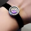 Leather bracelet cuff hippie clothing psychedelic