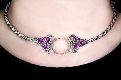 Submissive day collar Steampunk BDSM symbol triskele necklace