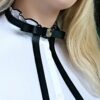 Steampunk BDSM jewelry submissive collar vegan choker