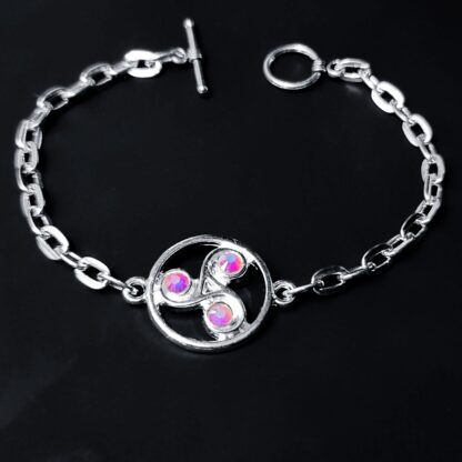 Steampunk BDSM jewelry symbol triskele metal chain bracelet