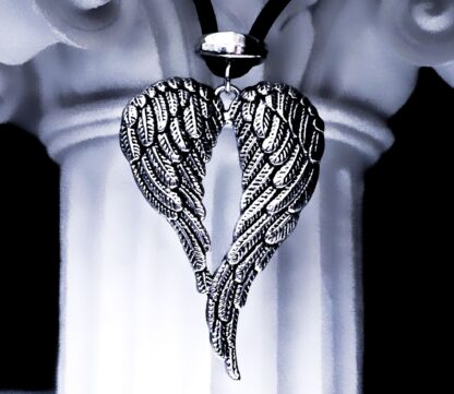 Mens pendant wings BDSM dominant necklace angel demon satanic man