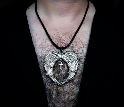 Angel demon satanic wings man jewelry gift anniversary
