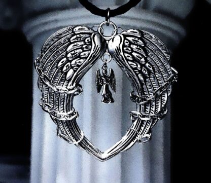 Mens pendant wings BDSM dominant necklace steampunk