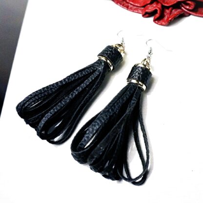 Steampunk BDSM jewelry long earrings domina sub clothing