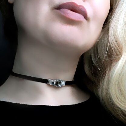 BDSM jewelry submissive lock collar choker