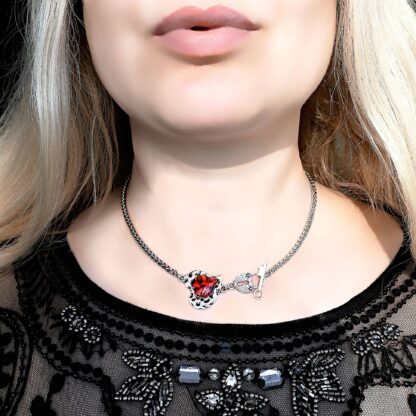BDSM jewelry submissive lock collar necklace