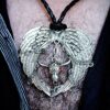 Mens pendant wings BDSM dominant necklace