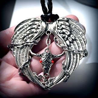 Mens pendant wings BDSM dominant necklace