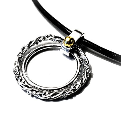 Submissive collar leather choker Steampunk BDSM necklace pendant