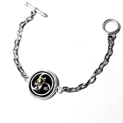 BDSM jewelry symbol triskele metal chain bracelet