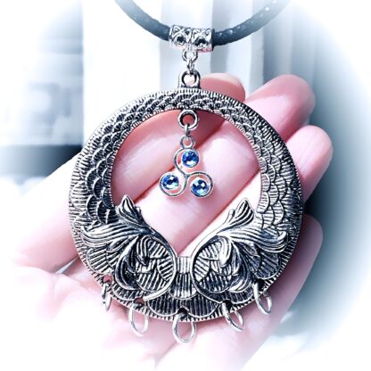 Steampunk BDSM symbol triskele necklace triskelion pendant