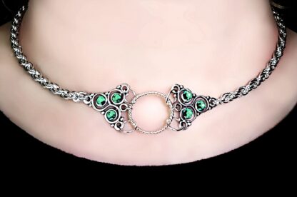 Steampunk BDSM jewelry submissive day collar triskele