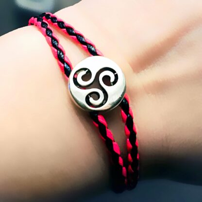 Steampunk BDSM jewelry symbol triskele charm bracelet