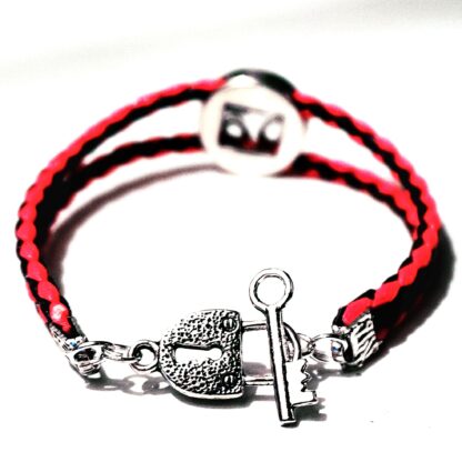 Steampunk BDSM jewelry symbol triskele charm bracelet