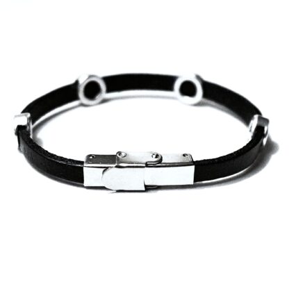 Steampunk BDSM jewelry leather bracelet symbol triskele charm triskelion