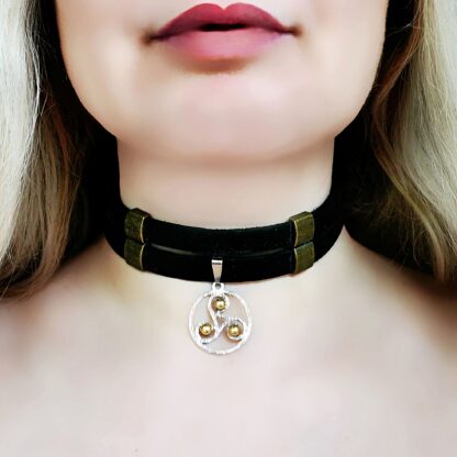 Steampunk BDSM jewelry symbol triskele
