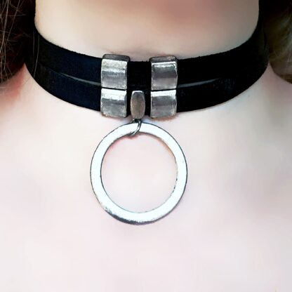 Steampunk BDSM jewelry submissive collar leather choker