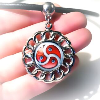 Steampunk BDSM jewelry submissive day collar triskele necklace triskelion symbol