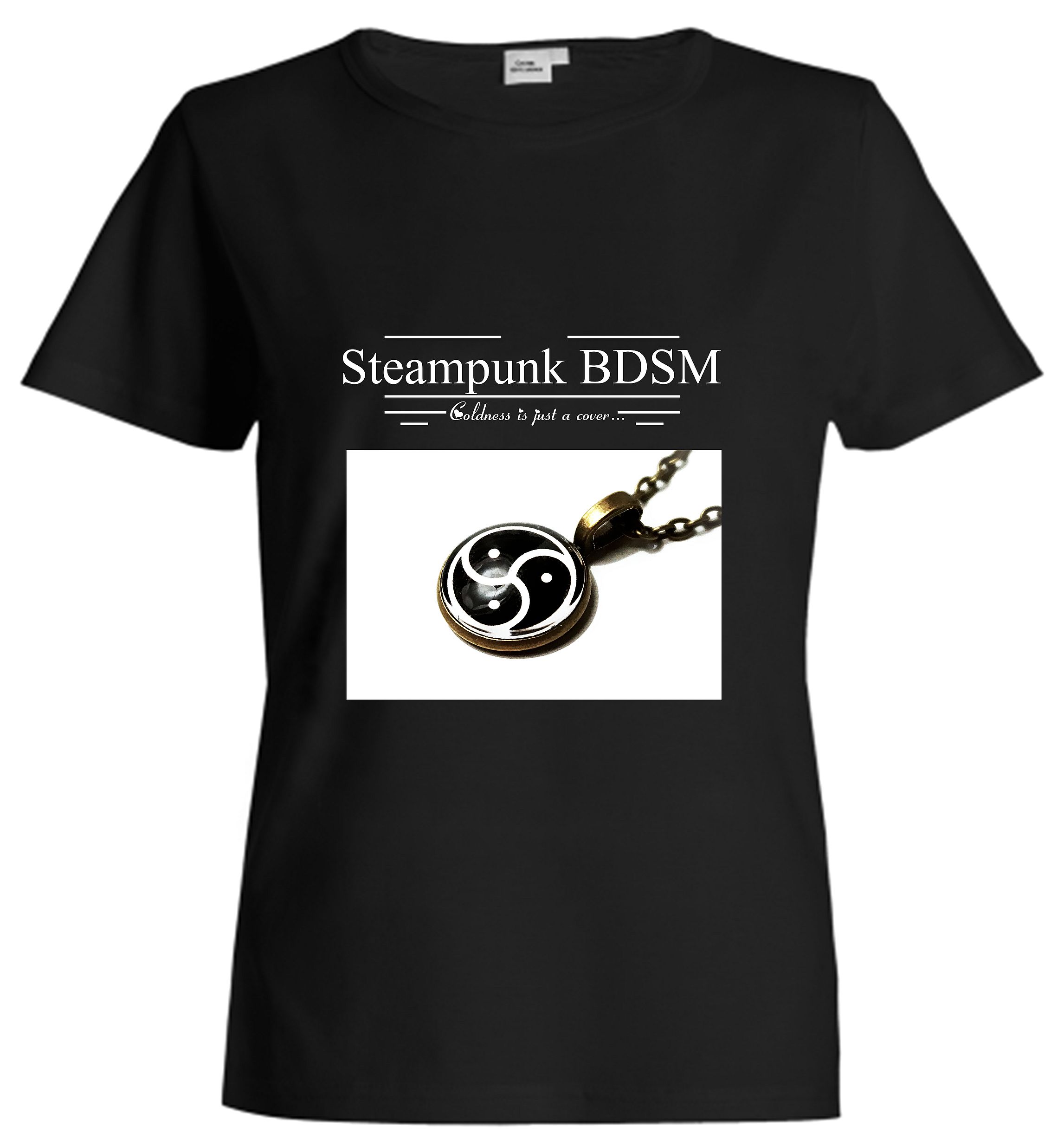 Steampunk BDSM clothing cotton t-shirt triskele symbol emblem sub mistress  outfit