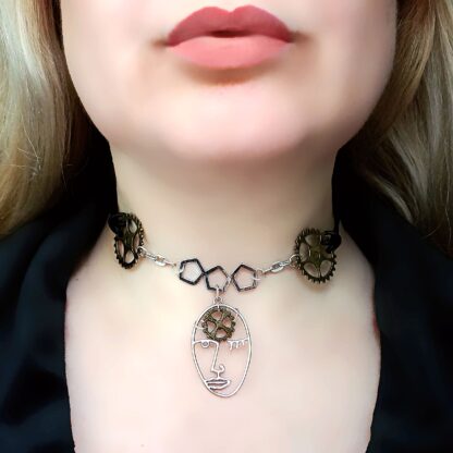 Submissive day collar dominant necklace cyberpunk mistress clothing