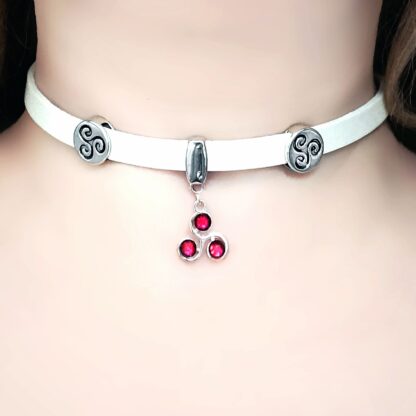 Steampunk BDSM jewelry triskele symbol submissive collar