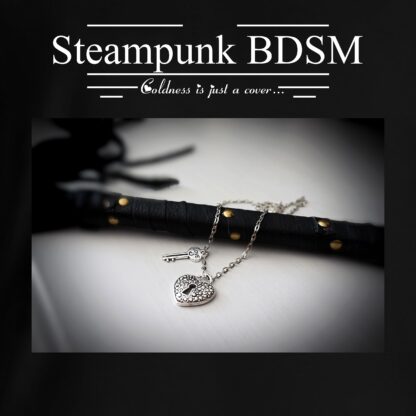 Steampunk BDSM clothing t-shirt with saying heart collar print