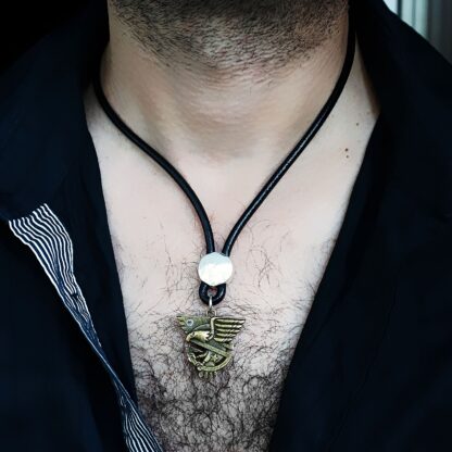 Steampunk BDSM jewelry mens pendant wings dominant eagle necklace