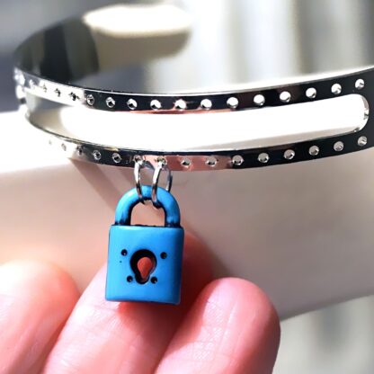 Steampunk BDSM jewelry lock bracelet cuff submissive slave dominant