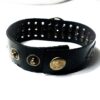 Steampunk BDSM jewelry mens leather bracelet triskele symbol
