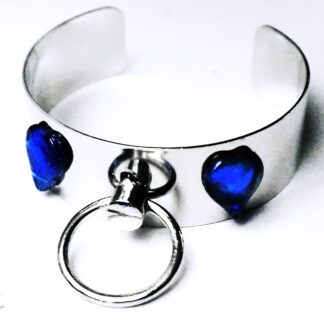 Steampunk BDSM jewelry bracelet cuff submissive o ring handcuffs heart slave